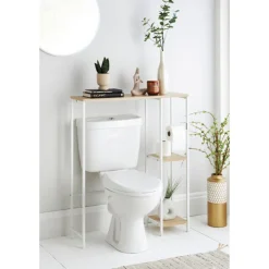 Sale SPACEWAYS Meuble dessus wc blanc
