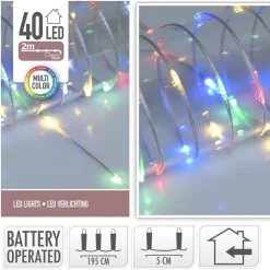 Outlet Microled 40 led a pile multicoul