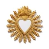 New TROPICAL PARADISE Miroir ex voto coeur or