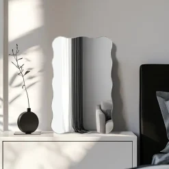 Miroir ondule chrome