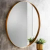 Sale PURE HARMONY Miroir rond dore 80cm