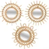 Sale Miroir rotin soleil x3