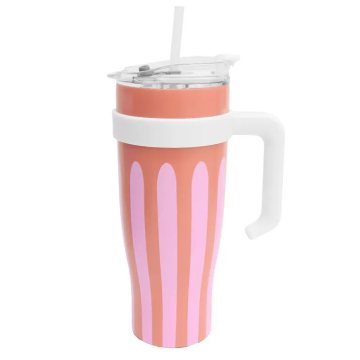 SIMPLY SUMMER Mug de transport miami raye