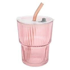 SIMPLY SUMMER Mug en verre avec paille 4 a