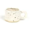 Clearance KITCHEN COLLECTION Mug irregulier blanc/gris mouche