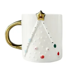 Hot RAINBOW CHRISTMAS Mug sapin de noel en relief