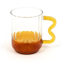 Best KITCHEN COLLECTION Mug strie anse orange