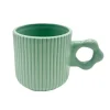 New KITCHEN COLLECTION Mug strie avec anse fleur sauge