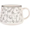 Best KITCHEN COLLECTION Mug visage noir/blanc 500ml