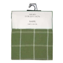 Discount KITCHEN COLLECTION Nappe a carreaux vert et blanc