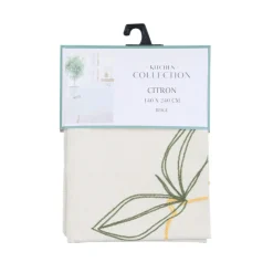 Hot KITCHEN COLLECTION Nappe broderie citron 140*240