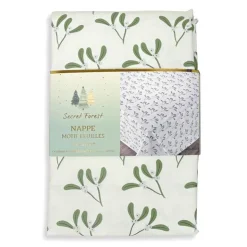 New SECRET FOREST Nappe imprime feuillage 132x230