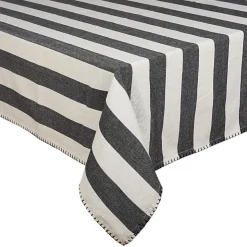 Discount KITCHEN COLLECTION Nappe rayee noir et blanc