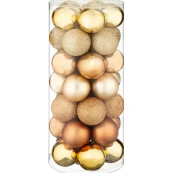 Best Pack 35 boules 6 cm champagne