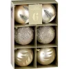 Discount Pack 6 boules noel luxe champagn