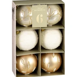 Discount Pack 6 boules noel luxe champagn