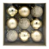 Sale Pack de 9 boules 10cm champagne