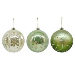 Discount Pack de 3 boules 15cm forest