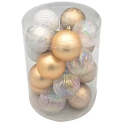 Clearance Pack de 20 boules 60mm champagne