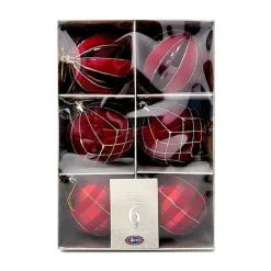 Discount Pack de 6 boules 80mm rouge