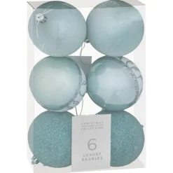 Hot Pack de 6 boules noel luxe bleu