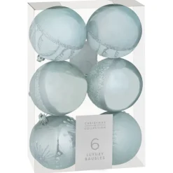 Hot Pack de 6 boules noel luxe bleu