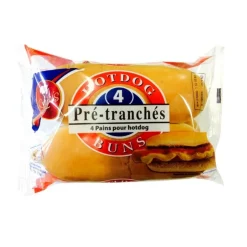 Pains hot dog x4 250g