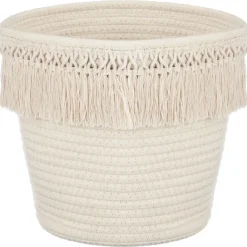 Online Panier blanc casse avec franges