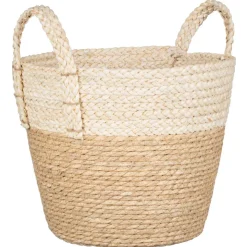 NATURAL HOME Panier tresse avec poignees