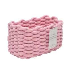 Discount BATHROOM COLLECTION Paniere rangement en corde rose