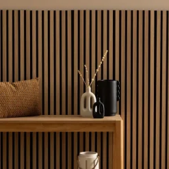 New Panneau decoratif tasseaux bois