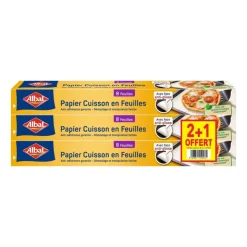 Hot ALBAL Papier cuisson 8 feuilles x3