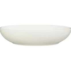 New SIMPLY Pasta bol striee blanche d22cm