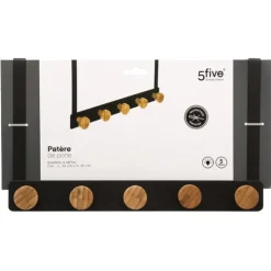 Best FIVE Patere de porte bambou 5 tetes