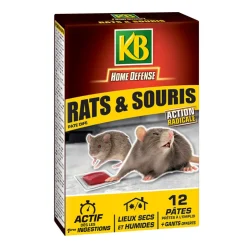New KB Pates anti rats et souris 12x10g