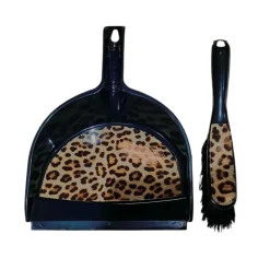 Outlet HOME COLLECTION Pelle balayette motif leopard
