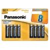 New PANASONIC Pile lr06 alcaline x8