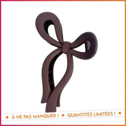 Best GRIP & GLAM Pince cheveux noeud brown
