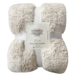 NATURAL HOME Plaid 2 tons 150x200cm creme