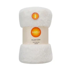 Sale SIMPLY COSY Plaid cosy 130x160cm creme