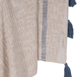 Online Plaid coton pompons 130x160cm