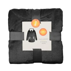 Best SIMPLY COSY Plaid hoodie noir