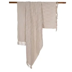 Discount Plaid jacquard coton 130x170cm