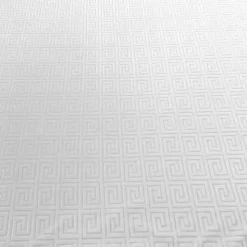 Clearance Plaid motif grec 150x200cm blanc