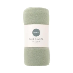 Best SIMPLY Plaid polaire 125x150 vert sauge