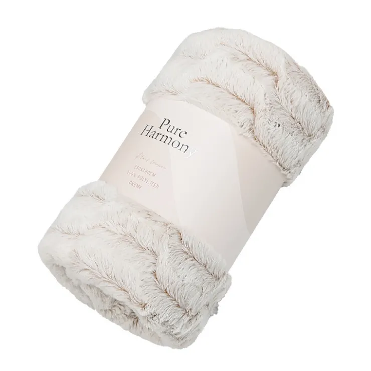 Discount PURE HARMONY Plaid tromso creme 130x160cm