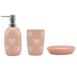 New BATHROOM COLLECTION Porte savon noeud rose