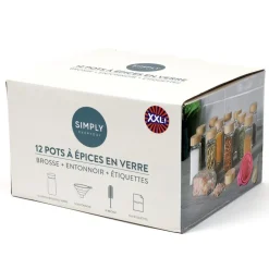 Sale SIMPLY Pot a epices verre x12 + entonno