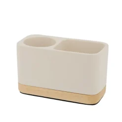 Online BATHROOM COLLECTION Pot brosse a dent ciment bois