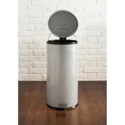 Best HOME ESSENTIALS Poubelle a pedale 30 l nervure